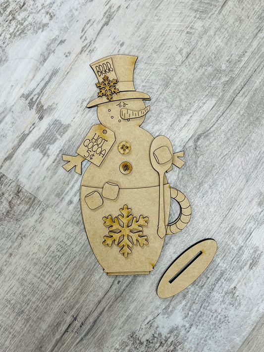 Snowman cocoa sitter